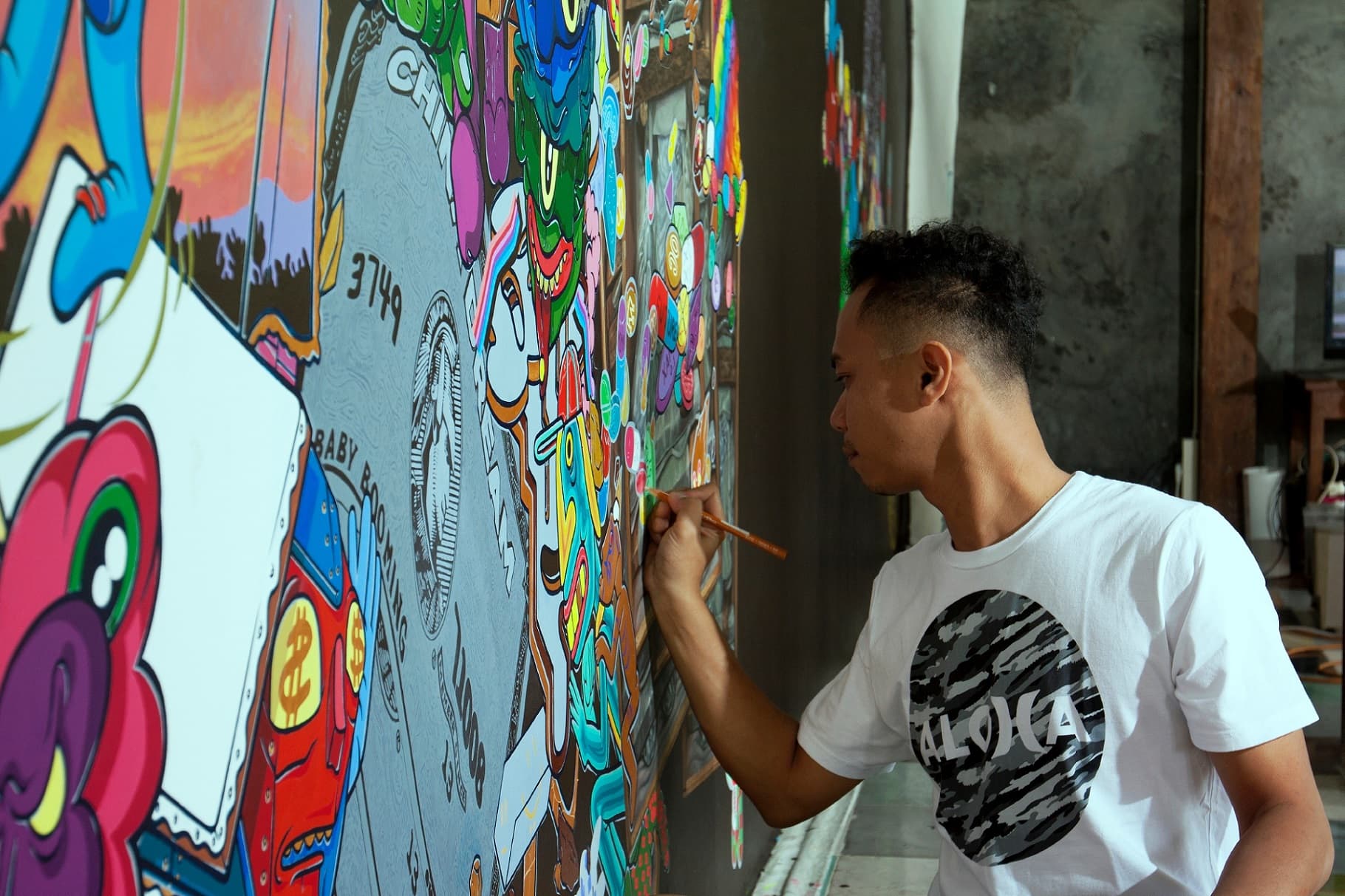 Hahan in studio © Fajar Riyanto.