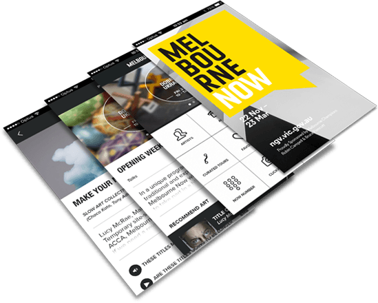 Stacked app screens