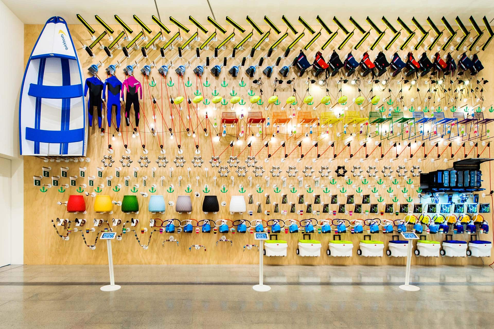 Design Wall: Design in everyday life for Melbourne Now 2013, NGV Australia. Curated and designed by Simone LeAmon in collaboration with Edmund Carter<br />
Supported by the Hugh D.T. Williamson Foundation<br />
Photo: Nicole England Design Wall: Design in everyday life for Melbourne Now 2013, NGV Australia. Curated and designed by Simone LeAmon in collaboration with Edmund Carter
Supported by the Hugh D.T. Williamson Foundation
